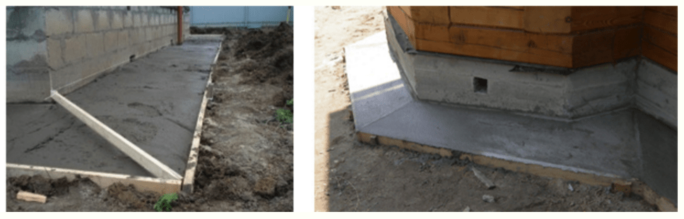 Изготовление бетонной отмостки