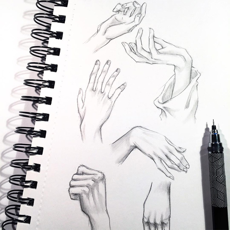 Clean lines hands & finger drawings