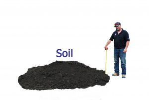 1 yard soil pile