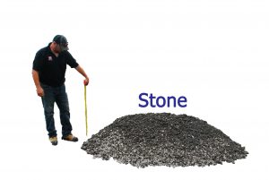 1 yard stone pile