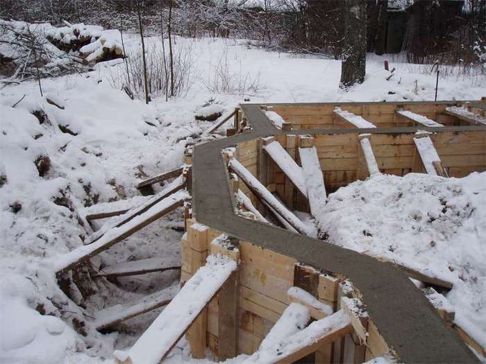 строительство фундамента зимой