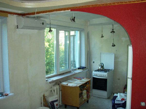 Снос стены между кухней и комнатой