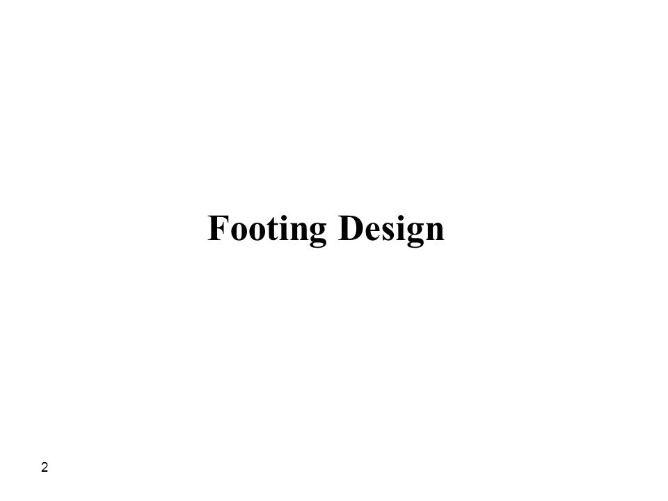 Footing Design