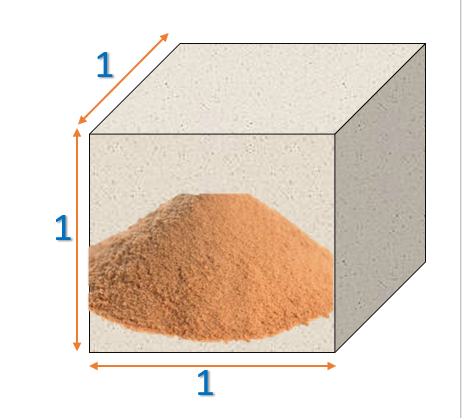 Sand in 1 cubic metre