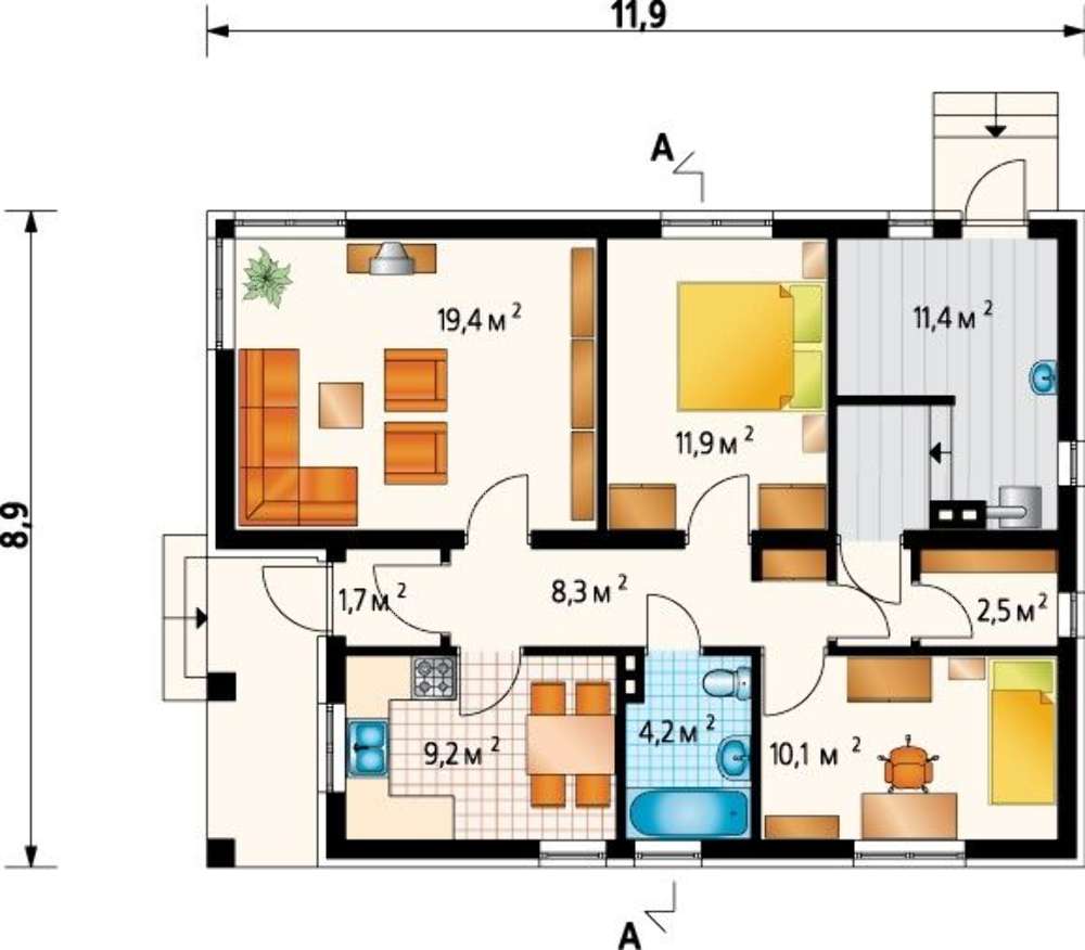  домов одноэтажных до 100 кв м из пеноблоков:  домов из .