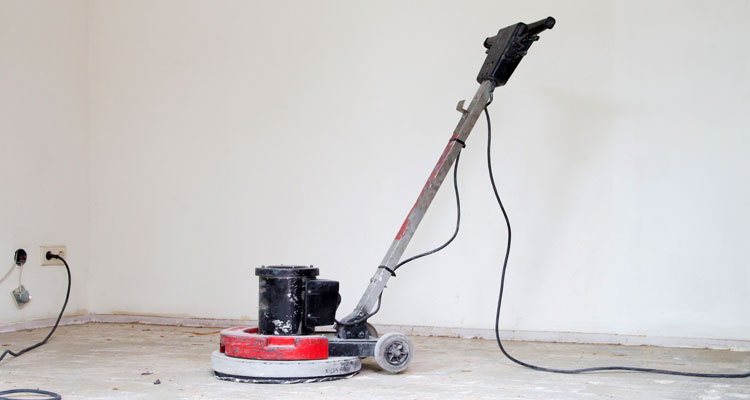 how to sand concrete