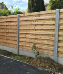 fence panel wood concrete