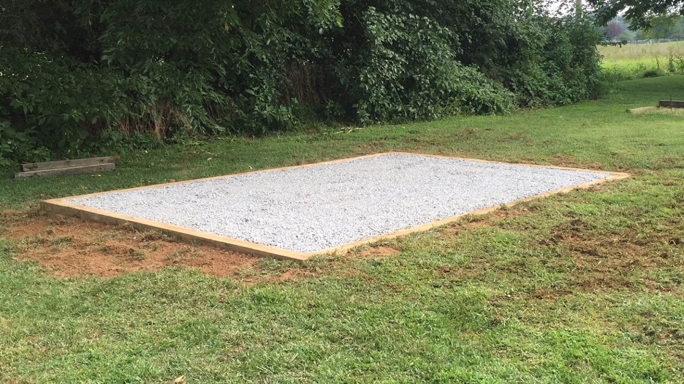 Gravel shed foundation installation available in MD