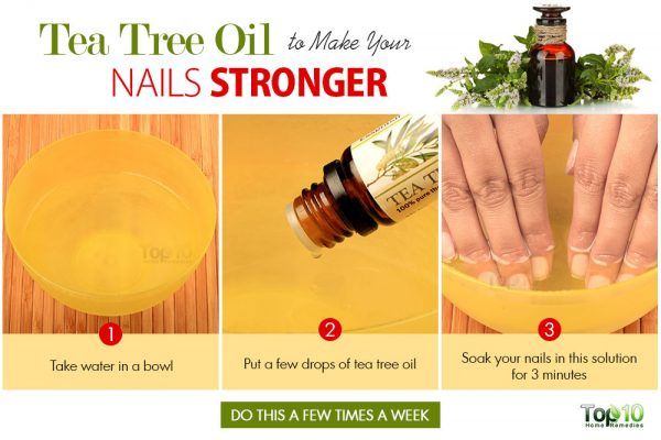 use tea tree oil to strengthen your nails